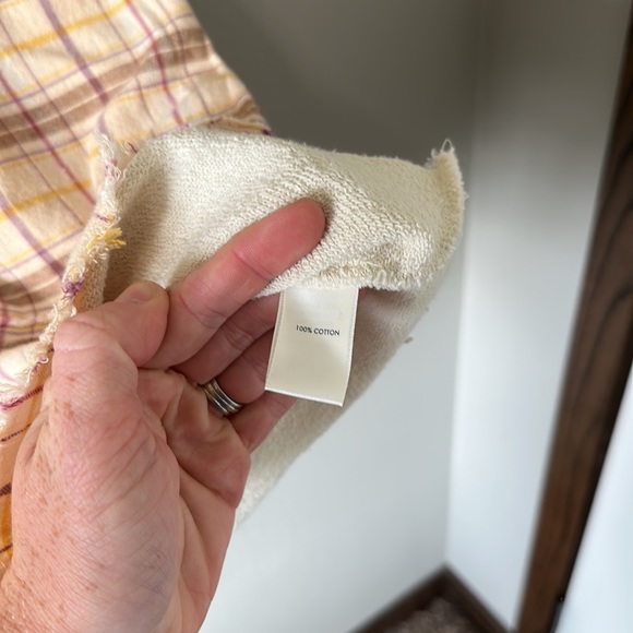 BKE Boyfriend Plaid Hooded Button Down Flannel Sweatshirt/Tunic Women's Small - Picture 10 of 13